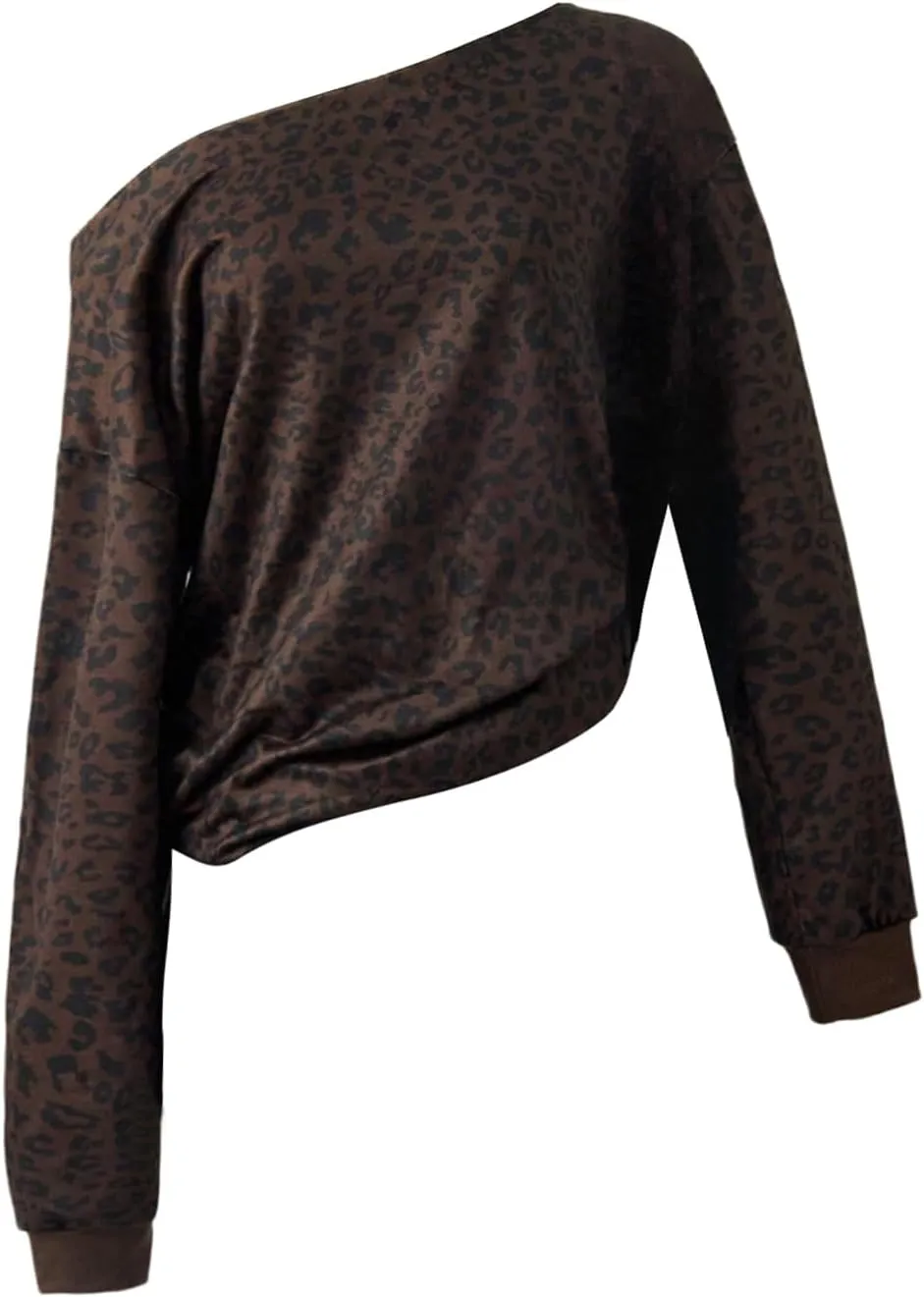 Women's Off The Shoulder Sweatshirt Tops Graphic Long Sleeve Loose Pullover Fall Tops Trendy