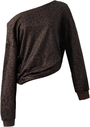 Women's Off The Shoulder Sweatshirt Tops Graphic Long Sleeve Loose Pullover Fall Tops Trendy