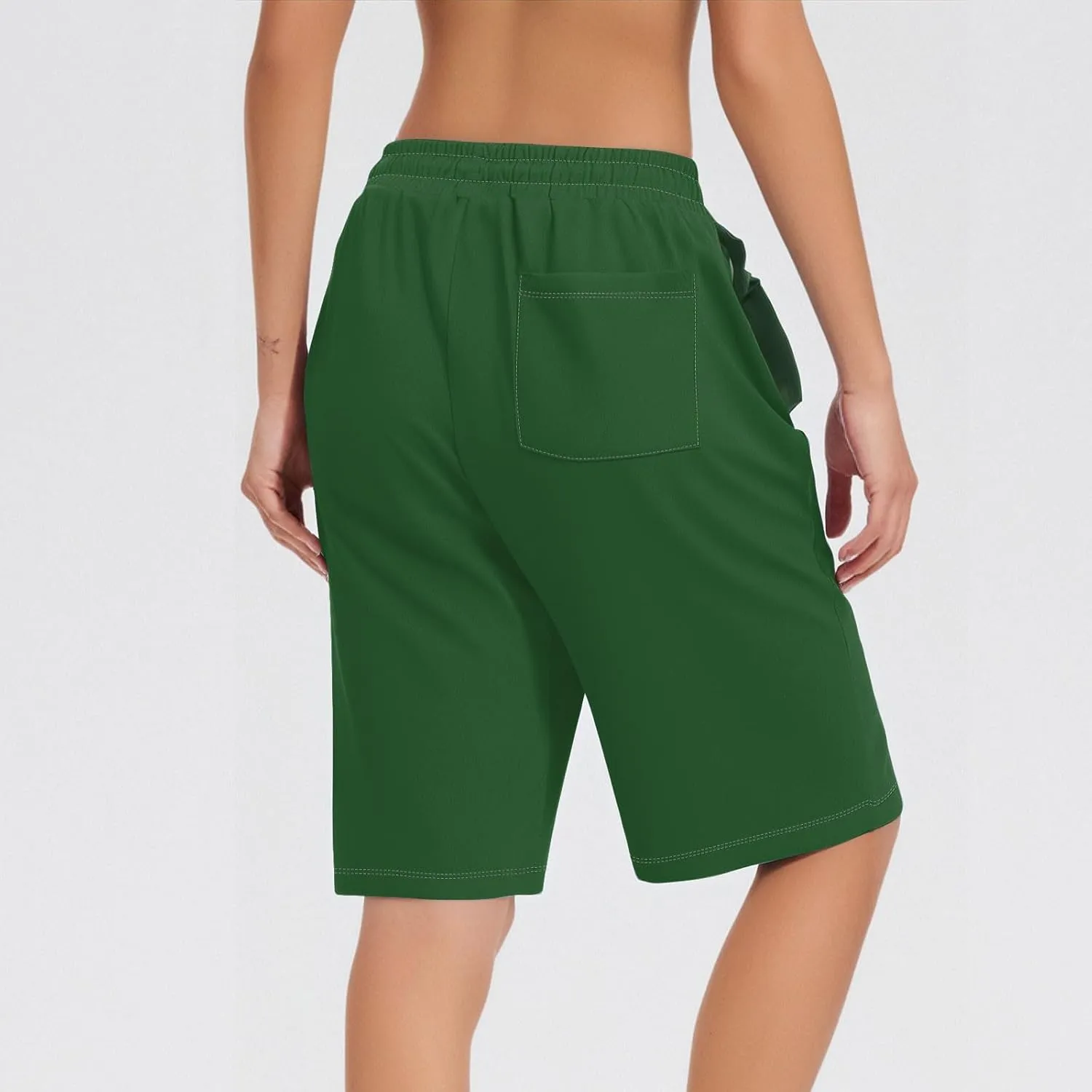 Womens Running Shorts Casual Elastic High Waisted Drawstring Athletic Shorts Loose Breathable Soft Workout Short Pants