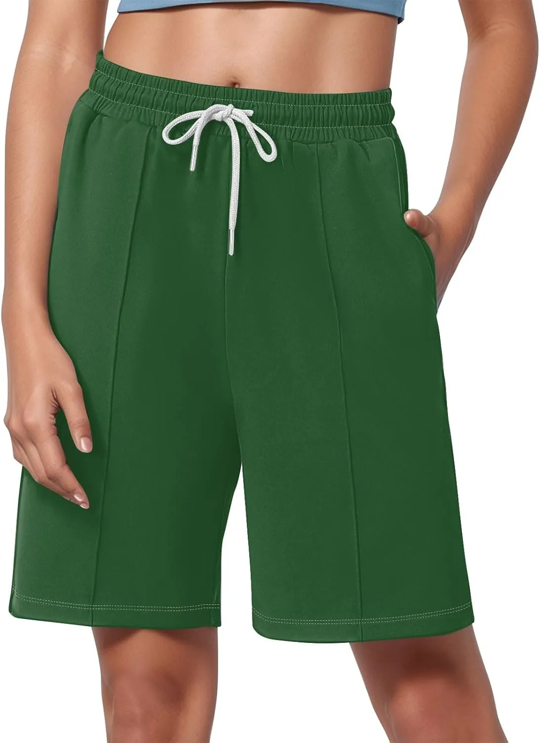 Womens Running Shorts Casual Elastic High Waisted Drawstring Athletic Shorts Loose Breathable Soft Workout Short Pants