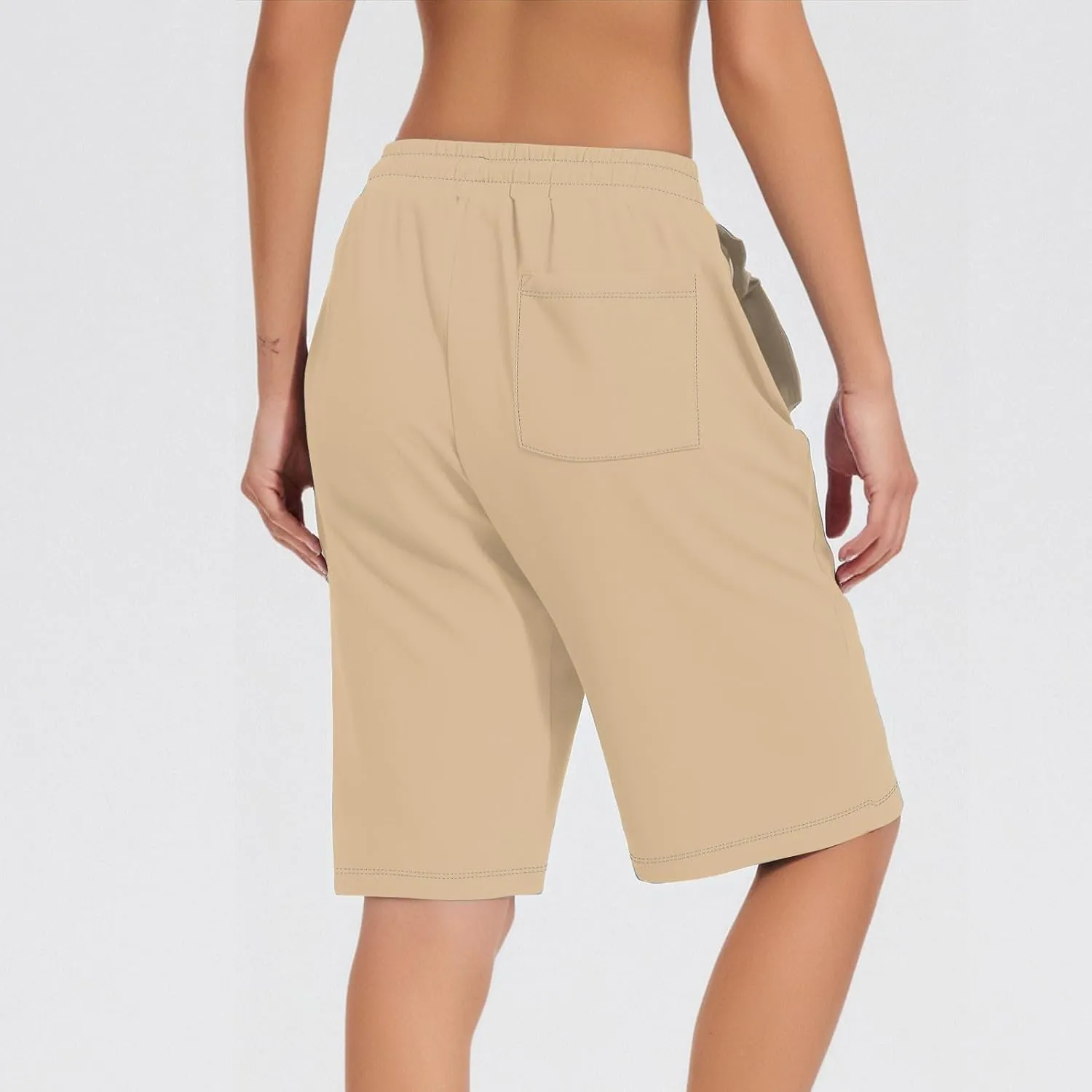 Womens Running Shorts Casual Elastic High Waisted Drawstring Athletic Shorts Loose Breathable Soft Workout Short Pants